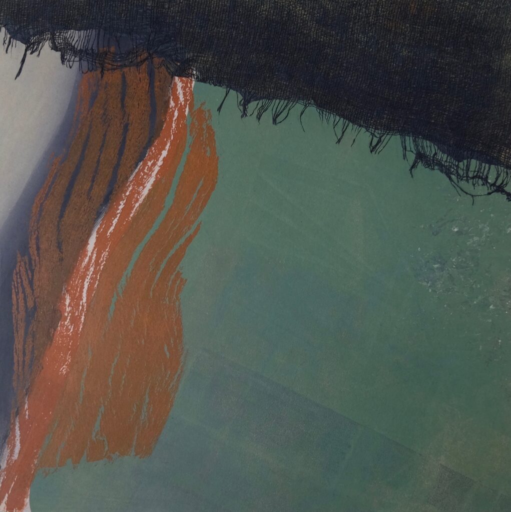 Barbara Kibbe, Elemental III, Monotype, 12 in x 12 in, 2021 Barbara Kibbe, Elemental III, Monotype, 12 in x 12 in, 2021