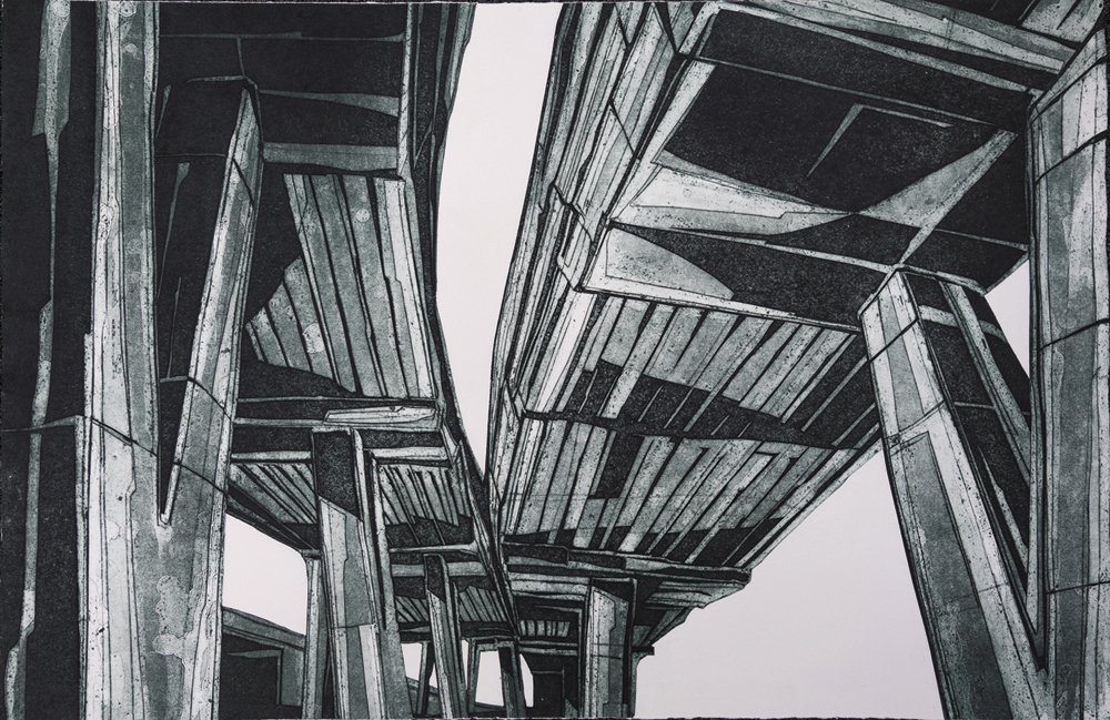 Barry Goodman, Highway, Collagraph, 27.5in x 41.8 in Barry Goodman, Highway, Collagraph, 27.5in x 41.8 in