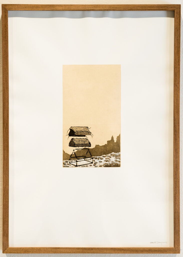 Brett Day "Refuge" etching with chine collé 28" x 20" 2019 Brett Day "Refuge" etching with chine collé 28" x 20" 2019
