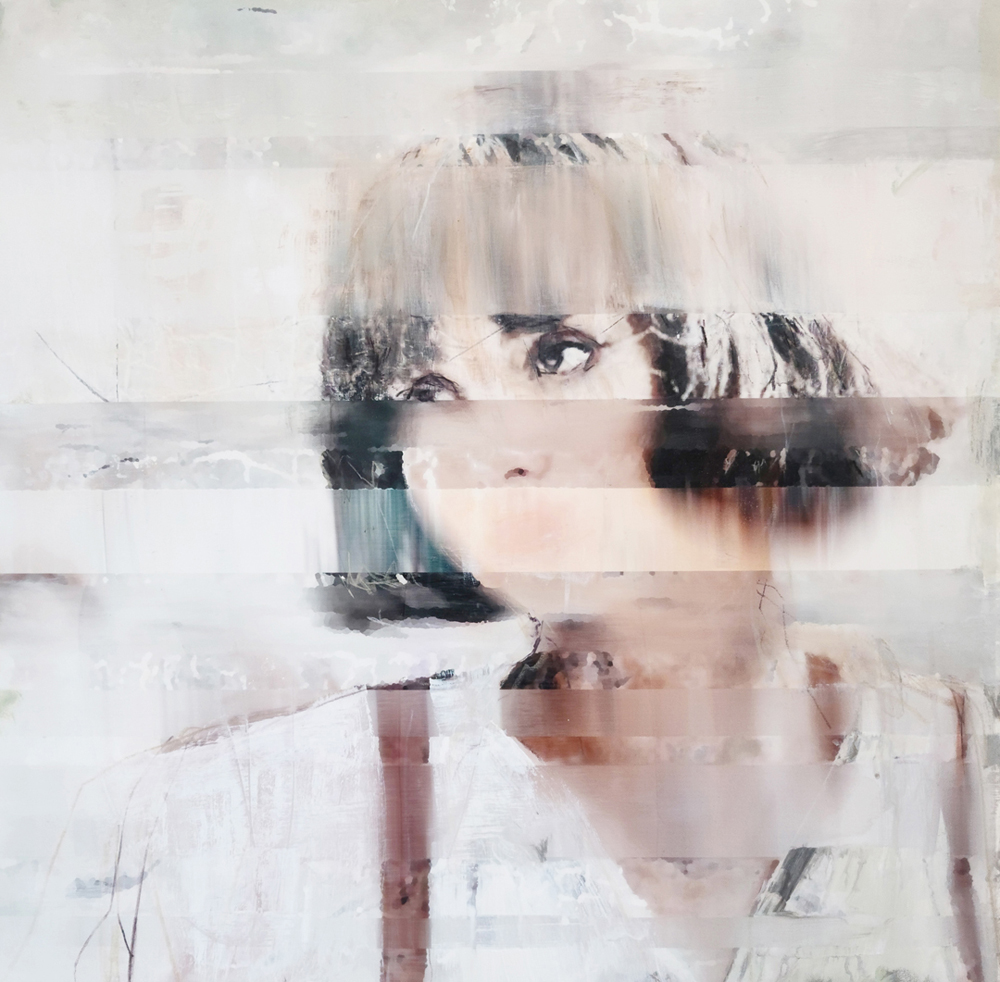 Deena Haynes, Light Shift, Monoprint, photograph and paint 18 in x 18 in, 2021 Deena Haynes "Light Shift" Monoprint, photograph and paint 18 in x 18 in 2021