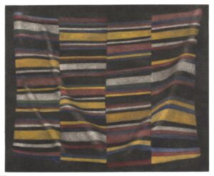 Holly Downing, Importing Wisdom, Tibetan Bangdian, hand-colored mezzotint, 11 x 13.5 in, 2018 Holly Downing, Importing Wisdom, Tibetan Bangdian, hand-colored mezzotint, 11 x 13.5 in, 2018