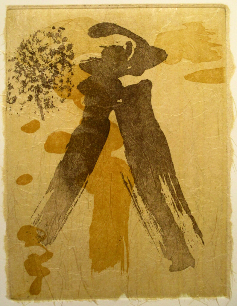 Katherine Venturelli "Abstract III" intaglio with chine collé on Rives BFK paper 8" x 6" 2019 Katherine Venturelli "Abstract III" intaglio with chine collé on Rives BFK paper 8" x 6" 2019