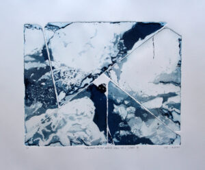 Megan Broughton; Svalbard, 79.75° North, Pack Ice II, State II; intaglio hardground etching and aquatint; 18 x 21 in; 2020 Megan Broughton; Svalbard, 79.75° North, Pack Ice II, State II; intaglio hardground etching and aquatint; 18 x 21 in; 2020