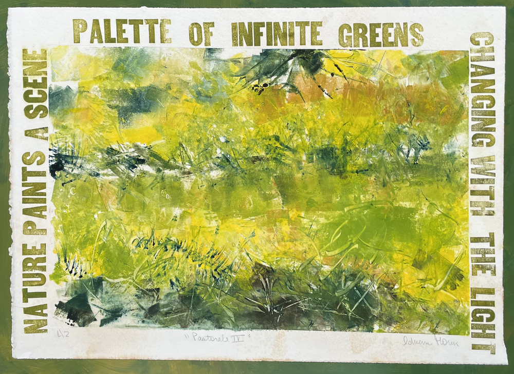 Adrienne Momi, Pastorale IV, monotype/letterpress, 18 in x 24 in, 2021 Adrienne Momi, Pastorale IV, monotype/letterpress, 18 in x 24 in, 2021