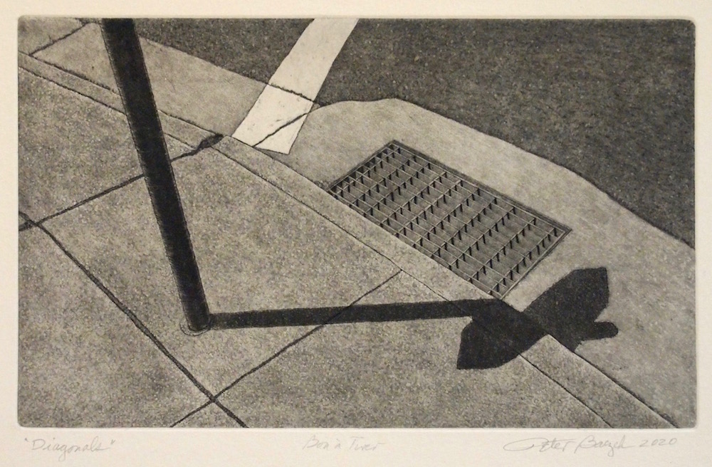Peter Baczek, Diagonals, Etching, 6 in x 10 in, 2020 Peter Baczek, Diagonals, Etching, 6 in x 10 in, 2020
