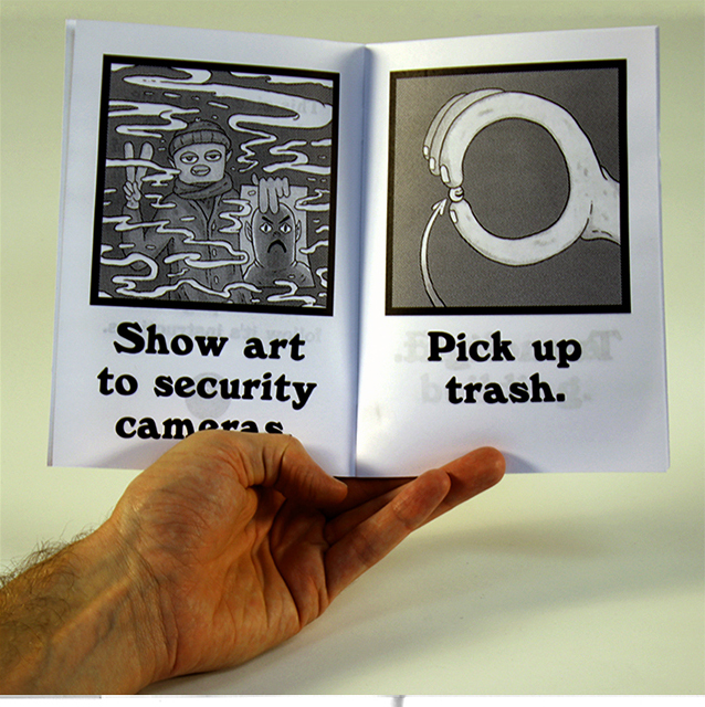 Nathan Pietrykowski, wandering party, laser print with screenprint cover, 5"x7", NFS