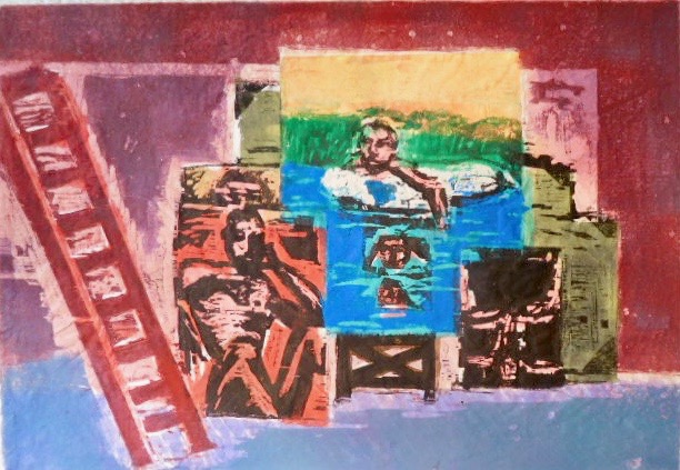 Robert Brokl, The Studio VII, Woodblock, 16 in x 23 in, 2015 Robert Brokl, The Studio VII, Woodblock, 16 in x 23 in, 2015