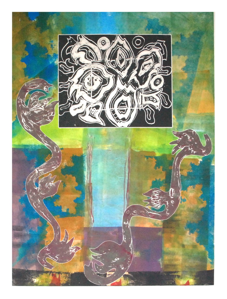 Judy Dekel, Sky Dragon Mask, 30 in x 22 in, 2013 Judy Dekel, Sky Dragon Mask, 30 in x 22 in, 2013