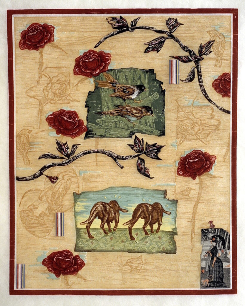 Sylvia Solochek Walters Sunday Afternoon at Ballena Bay reductive woodcut with stencils 22" x 17.5" 2007 Sylvia Solochek Walters Sunday Afternoon at Ballena Bay reductive woodcut with stencils 22" x 17.5" 2007