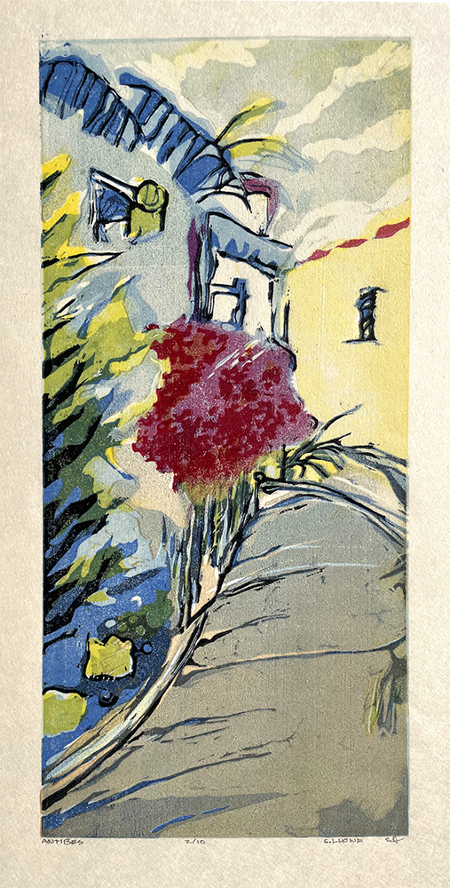 Susan Howe, Antibe, woodcut on Japanese paper, 9.75 in x 4.25 in, 2021 Susan Howe, Antibe, woodcut on Japanese paper, 9.75 in x 4.25 in, 2021