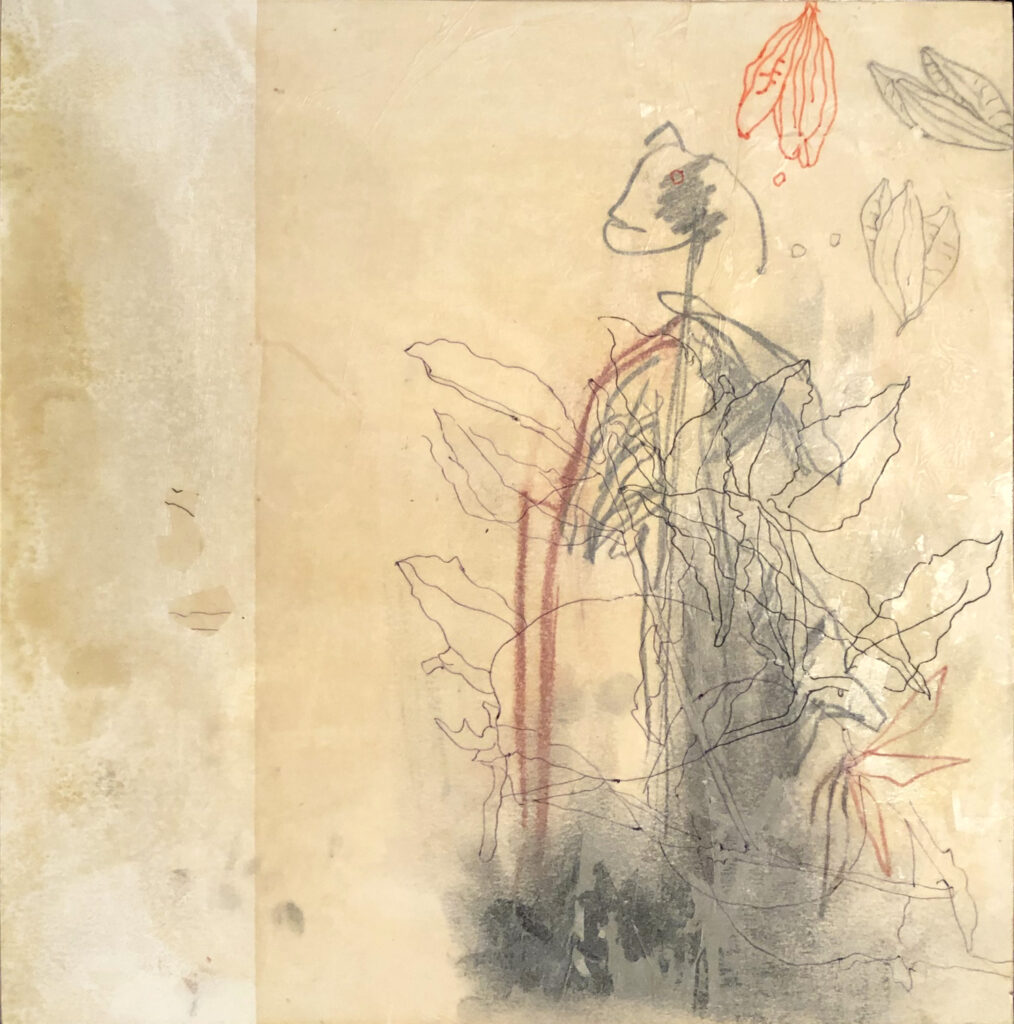 Frances Valesco "In My Garden #1" 12" x 12" x 1.75" 2020 Frances Valesco "In My Garden #1" 12" x 12" x 1.75" 2020