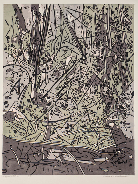 Donna Westerman Regeneration Reduction woodcut 26"x20" 2019 Donna Westerman Regeneration Reduction woodcut 26"x20" 2019
