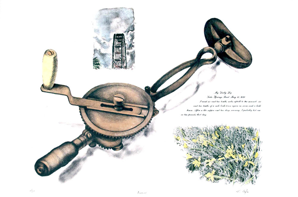 Thomas Goglio, Augered, Chromolithograph with hand color, 15 in x 22 in, 2021 Thomas Goglio, Augered, Chromolithograph with hand color, 15 in x 22 in, 2021