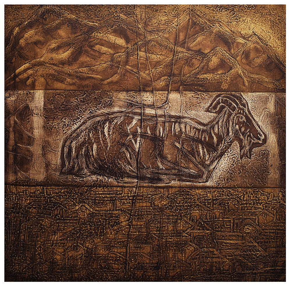 Preeti Singh, Habitat VI, intaglio, 19.6 in x 19.6 in, 2019 Preeti Singh, Habitat VI, intaglio, 19.6 in x 19.6 in, 2019