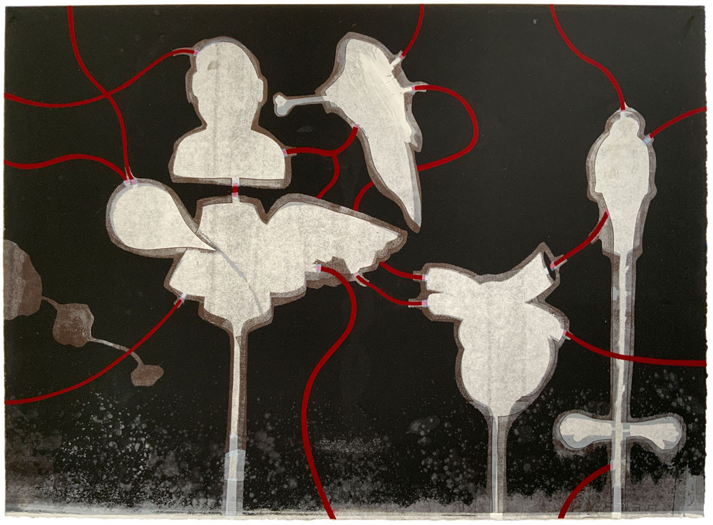 Kent Manske, Provision, monoprint, 22 in x 30 in, 2021 Kent Manske, Provision, monoprint, 22 in x 30 in, 2021