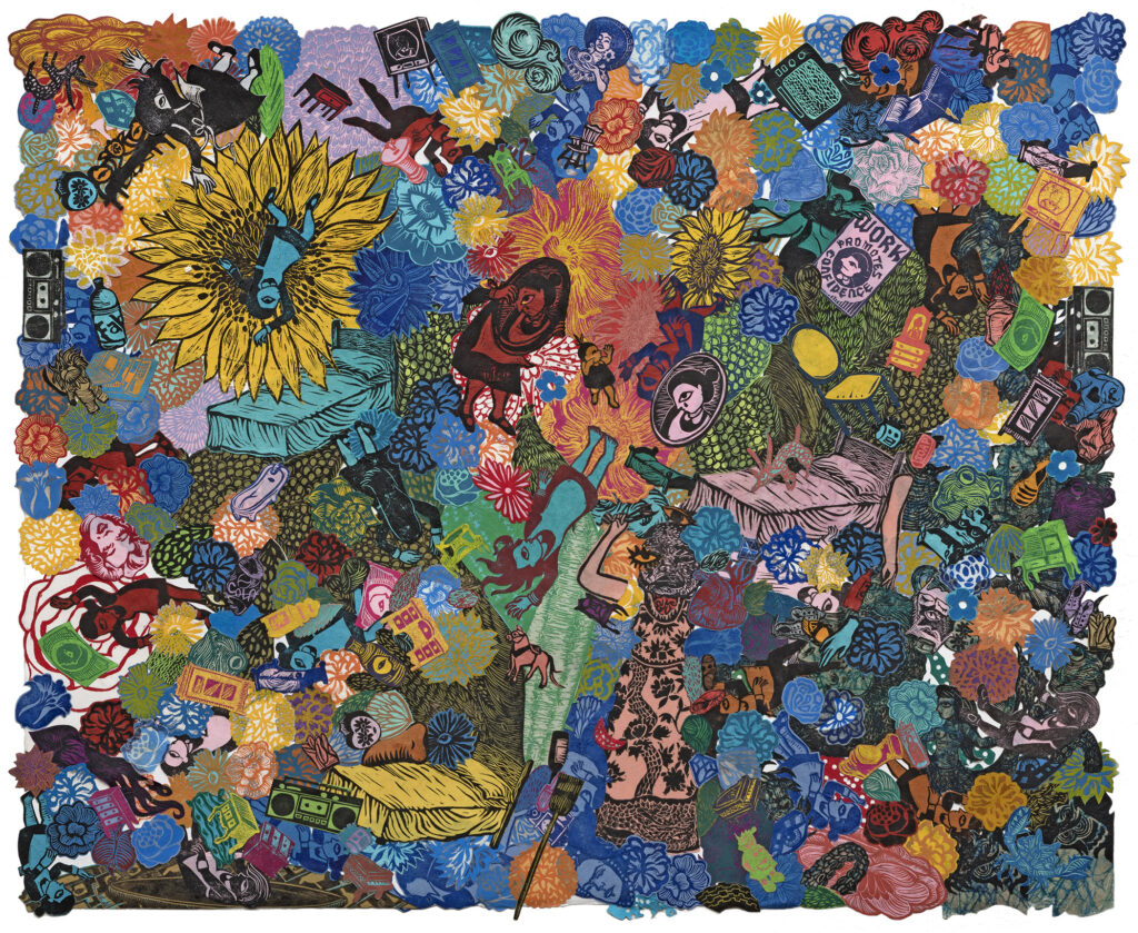 Stephanie Mercado “Untitled” monoprint 23.5" x 28.25" 2019 Stephanie Mercado “Untitled” monoprint 23.5" x 28.25" 2019