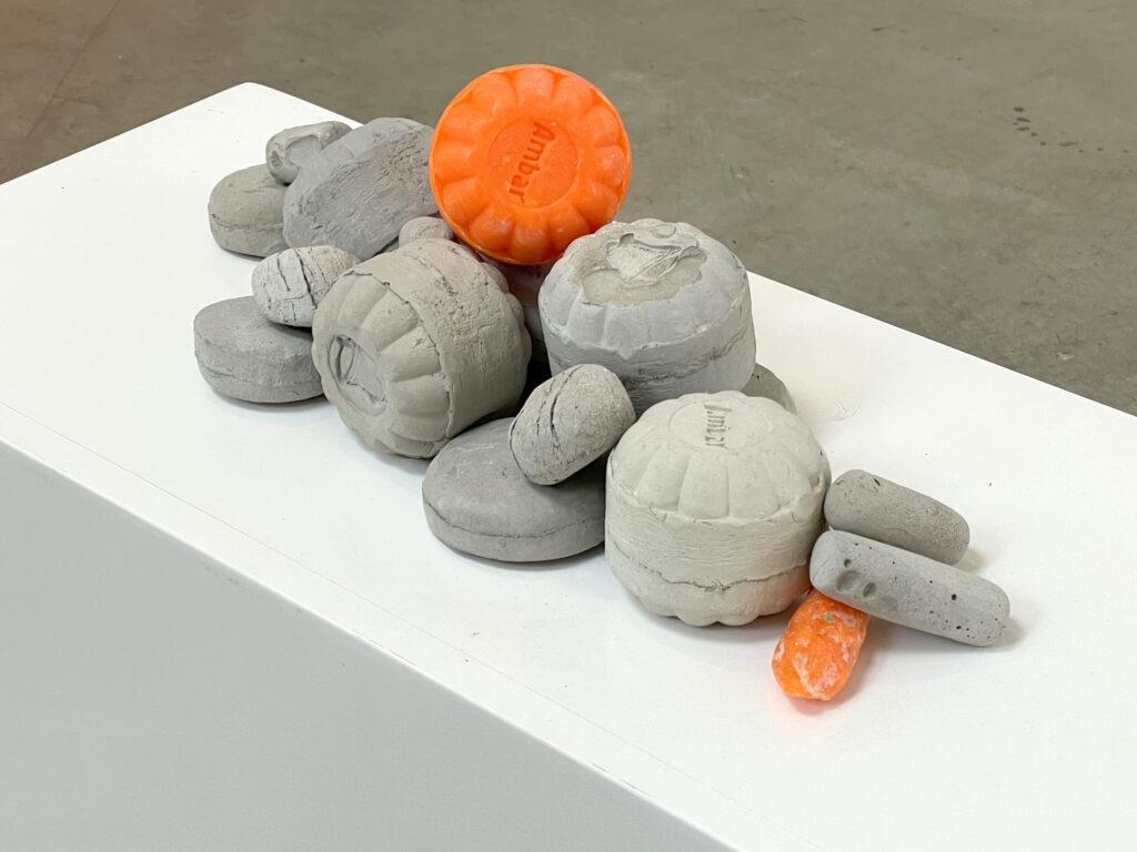 Dora Lisa Rosenbaum, Jabones Ambar: Esfuerzo, concrete, plastic, ambar brand soap, approx 6" x18" x 8"
