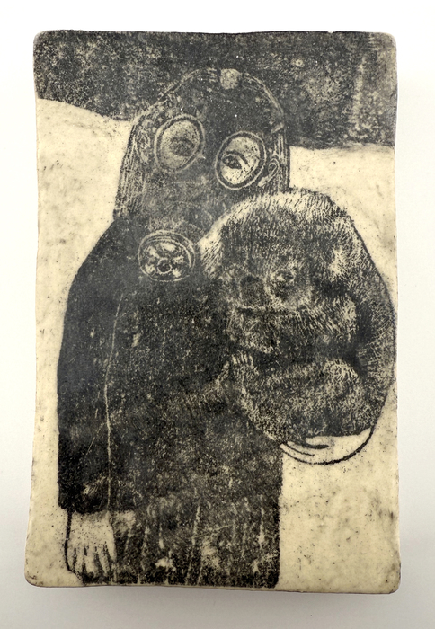 Susan Silvester, Caretaker, laser print lithographic transfer, glaze on handbuilt porcelain box, 5.5" x 3.75" x 1.25", $225