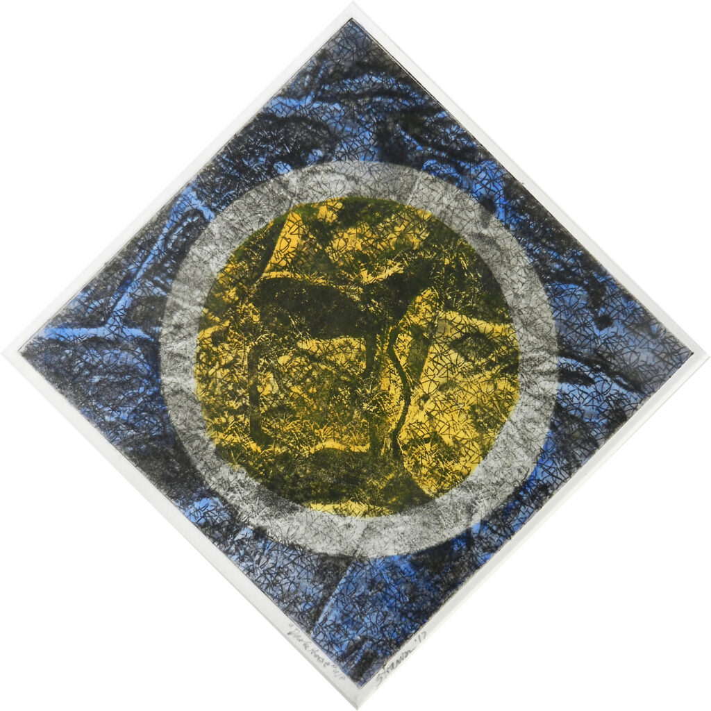 Mel Strawn "Dark Horse-UP" solar intaglio 11" x 11" 2017 Mel Strawn "Dark Horse-UP" solar intaglio 11" x 11" 2017